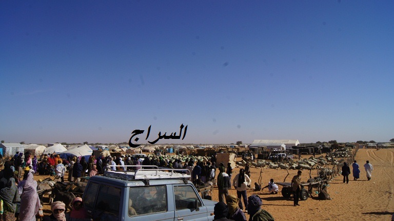 منظر من مخيم امبره للاجئين في الشرق الموريتاني