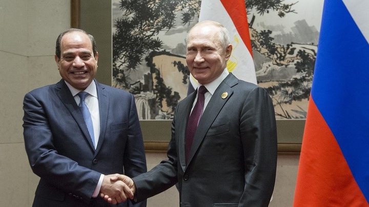 الرئيسان الروسي فلادمير بوتين والمصري عبد الفتاح السيسي