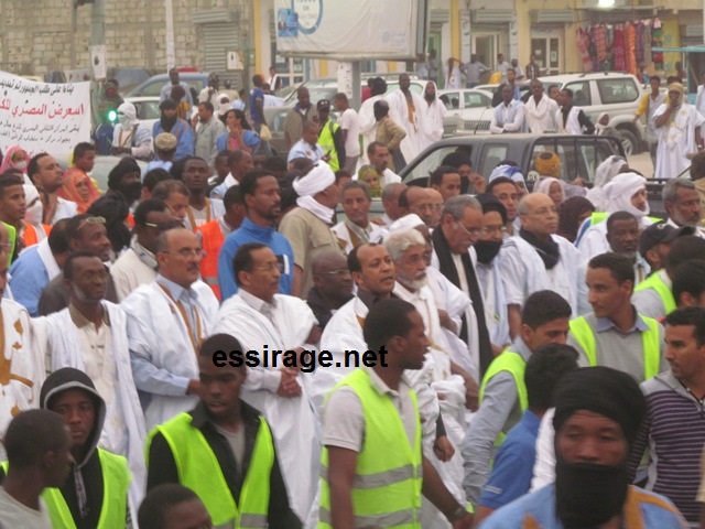 قادة المنسقية أثناء المسيرة
