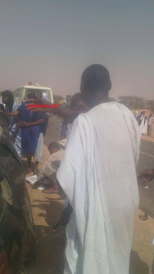 جانب من الحادث الأليم صباح اليوم