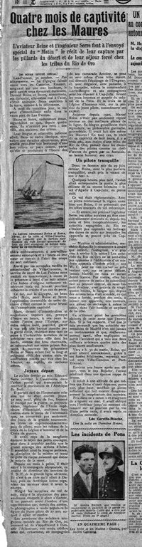  تقرير عن قضية رين وسير من صحيفة لوماتان (Le Matin) نهاية أكتوبر 1928.