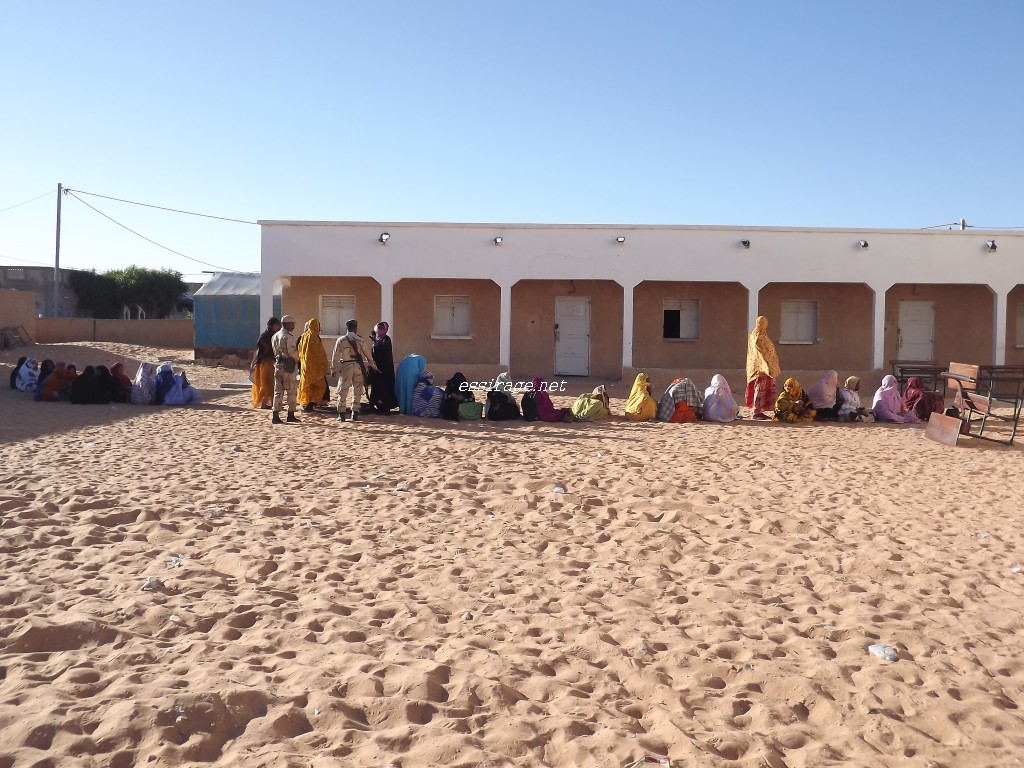 أحد طوابير التصويت بدار النعيم 