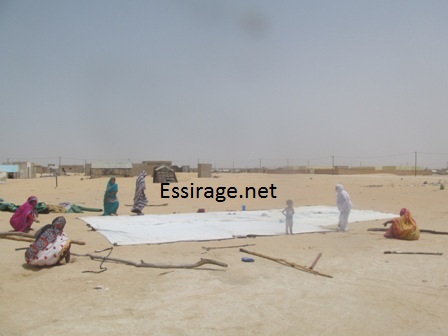 حملة من أجل بناء خيمة -تصوير السراج الإخباري