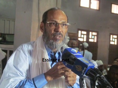 أحمد فال ولد صالح خلال كلمته- تصوير السراج الاخباري