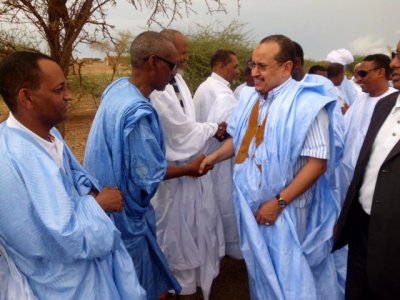 جانب من استقبال البعثة في مدينة النعمة