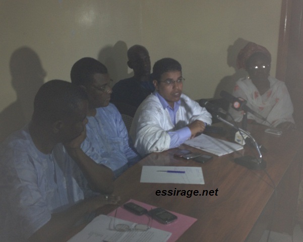 جانب من المؤتمر الصحفي للمنظمات الحقوقية زوال اليوم