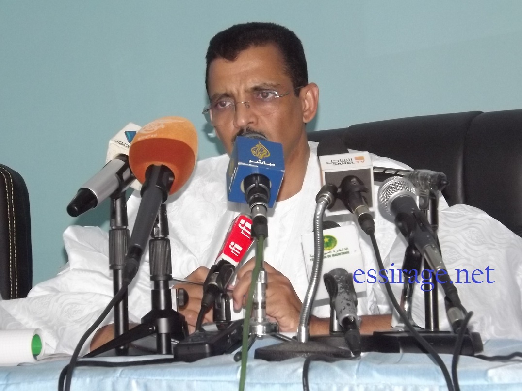 ولد جعفر خلال المؤتمر الصحفي اليوم 
