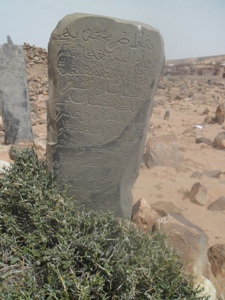 يقبع الضريع على تلة فوق سفح الجبل المجاور وقد نقشت عليها أبيات 