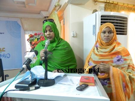 الامينة العامة..زينب بنت الشيخ خلال كلمتها 