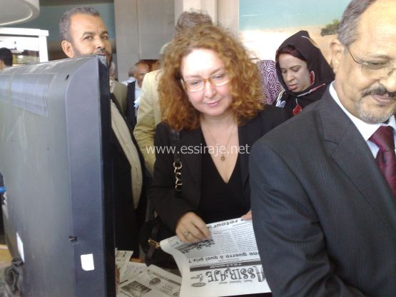 بعض من الضيوف في معرض السراج 