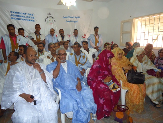 جانب من الحضور في استقبال النقابة 