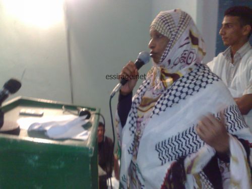 رئيسة نساء الرباط خلال كلمتها في الحفل 
