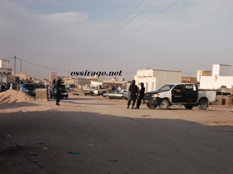 الشرطة طوقت المكان ولازالت ترابط فيه 