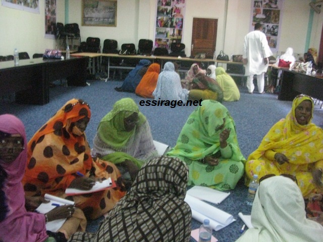 الشاركات في الورشة 