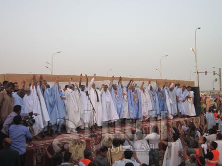 زعماء المنسقية خلال صعودهم للمنصة 