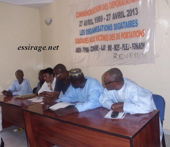 جانب من المنصة الرسمية لمؤتمر المنظمات الصحفي