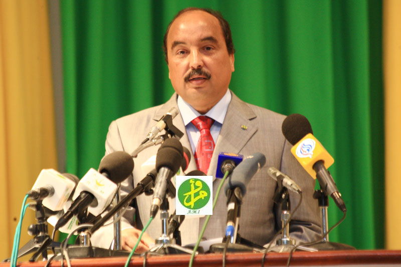 الرئيس محمد ولد عبد العزيز  في افتتاح ملتقى الوسطية  (ami)