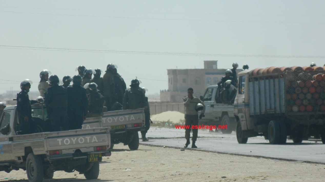 جانب من قوات الحرس والدرك