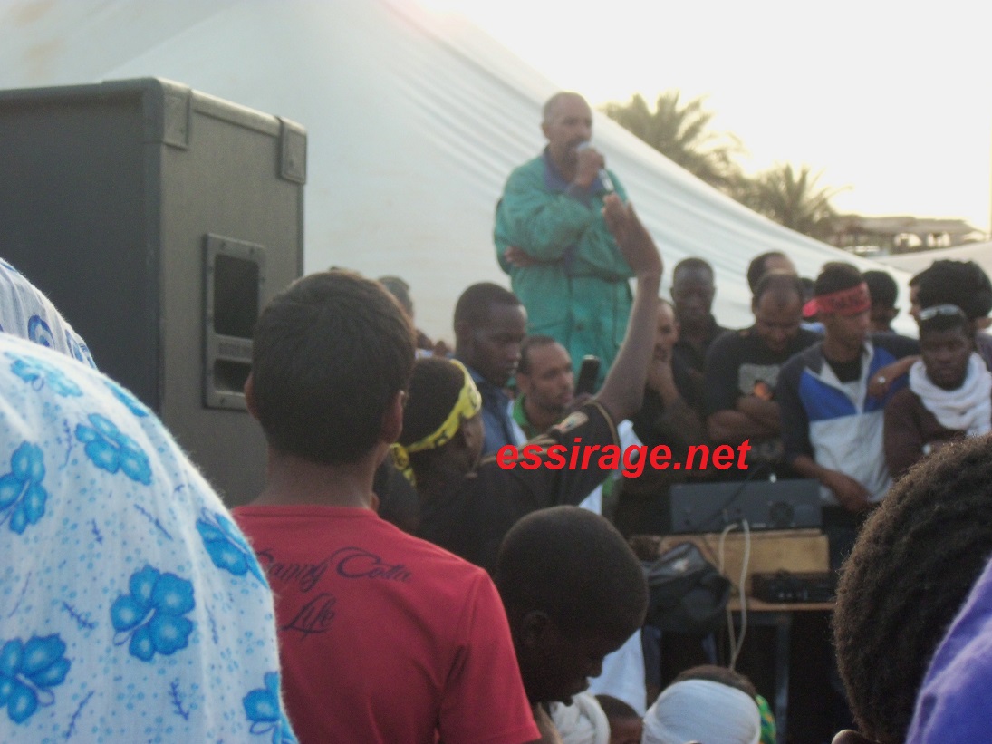 جانب من مهرجان عمالي مساء أمس في ازويرات 