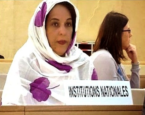 رئيسة اللجنة الوطنية لحقوق الإنسان الموريتانية
