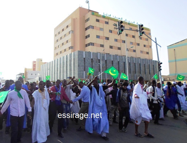 جانب من مسيرة حقوق لحراطين المنظمة يوم 29 إبريل من العام الماضي 2014 (السراج)