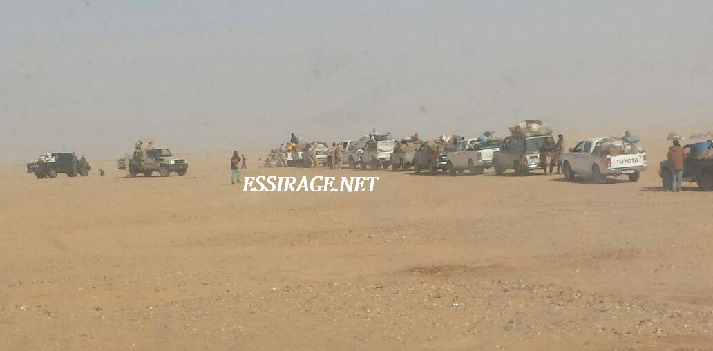 قافلة المنقبين مع الجيش والدرك فى صحراء تيرس