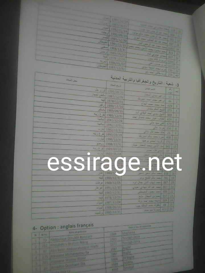 صورة لبعض النتائج 