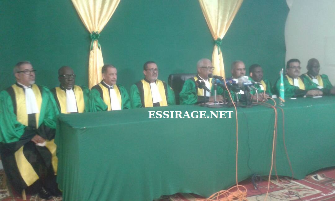 الدستوري خلال إعلانه النتائج