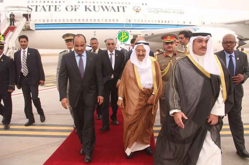 الصورة من وصول الوفد الكويتي المطار (و م أ)