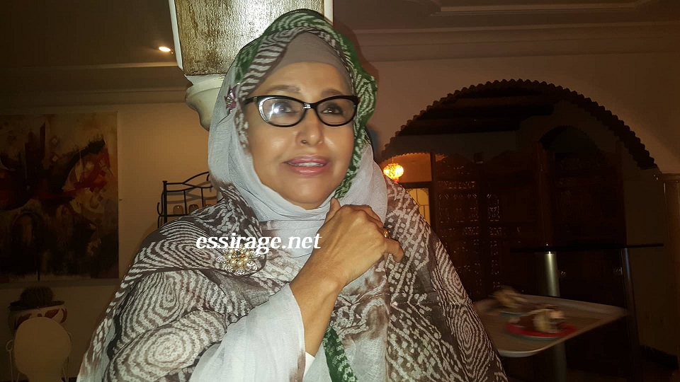 الفنانة المعلومة منت الميداح خلال الحفل 