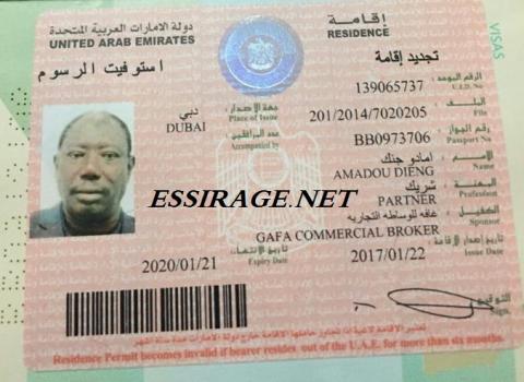 صورة من إقامة آمادو جنك فى الإمارات