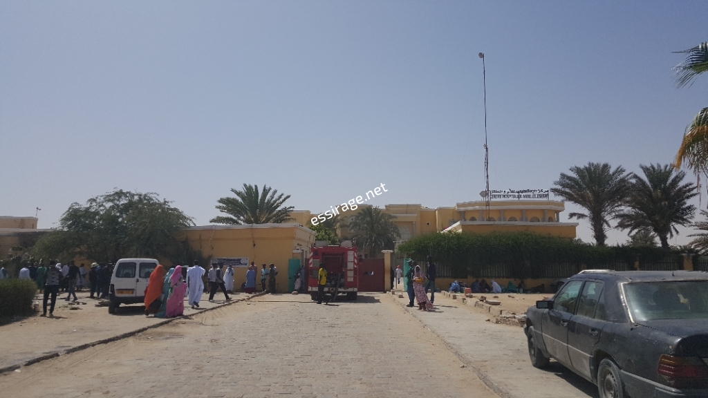 المستشفي بعد إطفاء الحريق