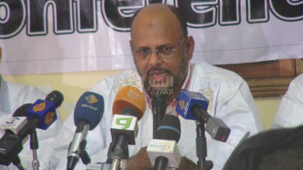 ولد منصور خلال المؤتمر الصحفي اليوم 