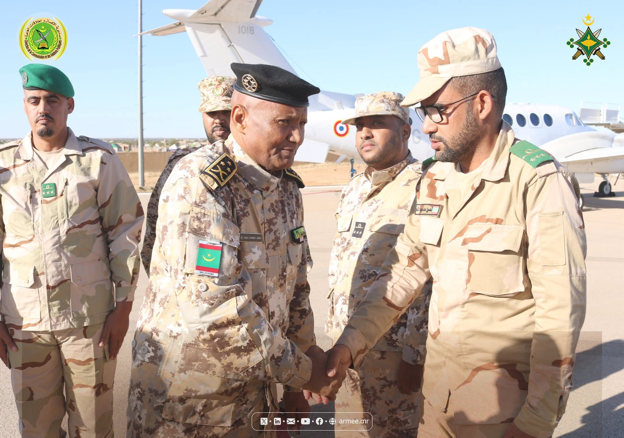 الفريق آبه بابتي الحاج أحمد خلال إشراف على إطلاق المناورات زوال اليوم - صورة من صفحة الجيش