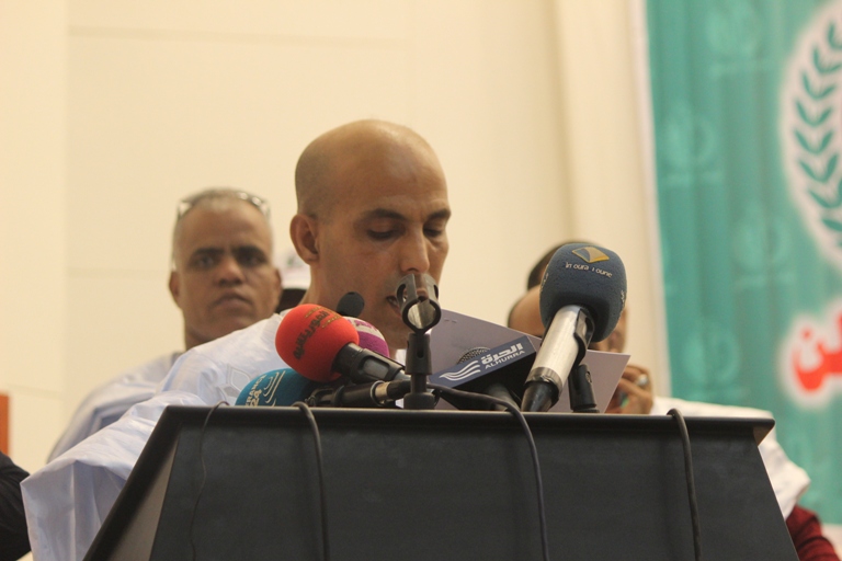 ول احمد عيشه خلال كلمته فى الحفل 