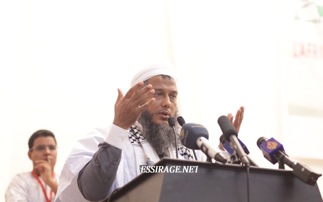 الشيخ الددو خلال كلمته اليوم 