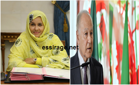 أبو الغيط ووزيرة الزراعة الموريتانية