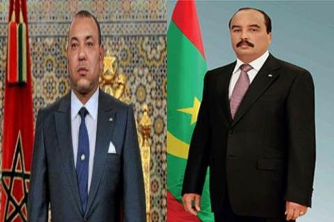 الرئيس الموريتاني محمد ولد عبد العزيز والعاهل المغربي محمد السادس