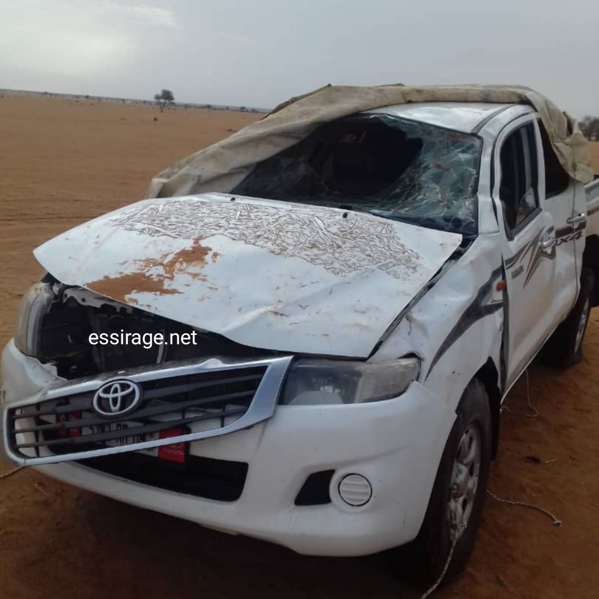 السيارة بعد الحادث