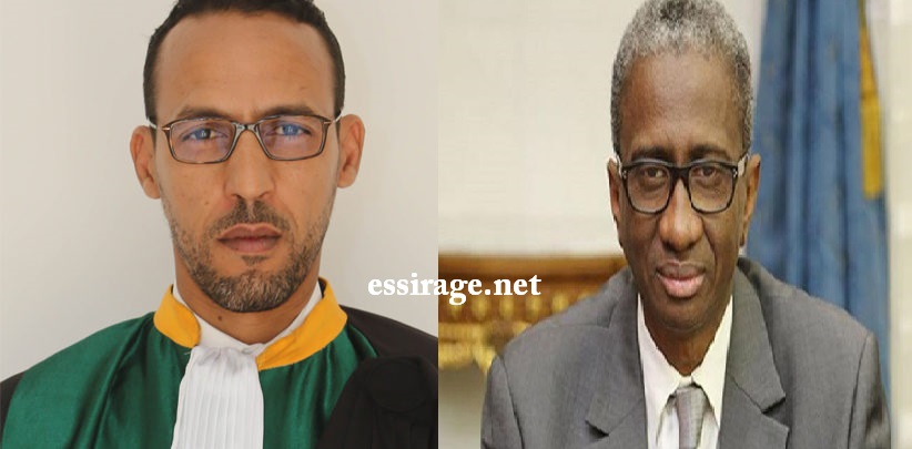 من اليمين رئيس المجلس الدستوري ورئيس المحكمة العليا