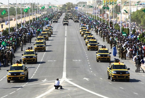 صورة من مشاركة أمن الطرق فى عرض عسكري 