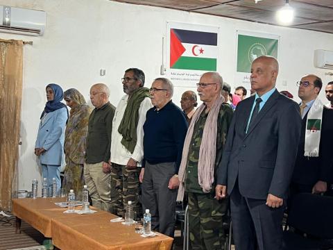 الرئيس الصحراء إبراهيم غالي خلال حضوره اختتام الندوة