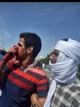 أحد الطلاب بعد إصابته