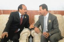 الرئيسان الموريتاني محمد ولد عبد العزيز والسوري بشار الأسد.