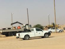 سيارة لشركة الكهرباء فى مكان المهرجان