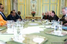 صورة من الاجتماع (صور الرئاسة الفرنسية )