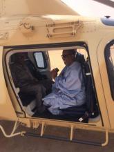 الرئس لحظة وصوله 