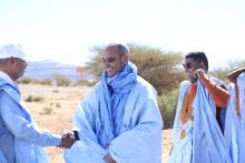 حمادي سيد المختار رئيس حزب تواصل خلال زيارته اليوم لمدينة أطار