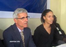 رئيس البعثة خلال مؤتمر صحفي