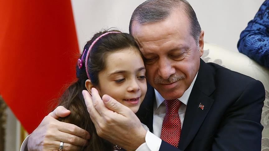 أوردوغان والطفلة السورية 